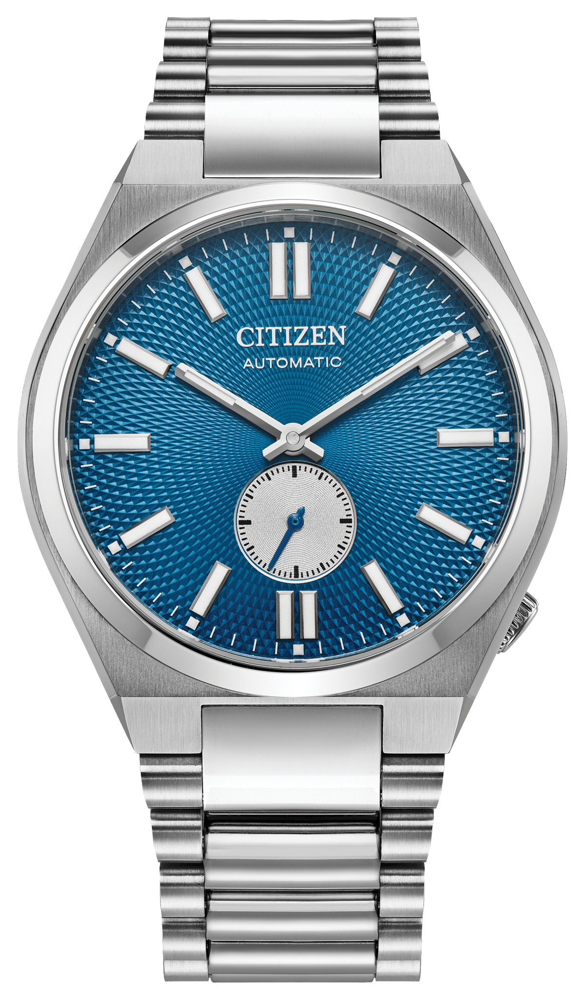 TSUYOSA” Small Second Blue Dial Stainless Steel Bracelet NK5010-51L |  CITIZEN